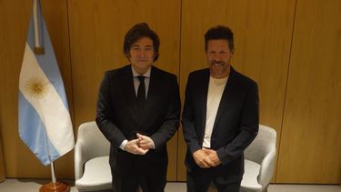 Encuentro entre Javier Milei y Diego Simeone en Madrid