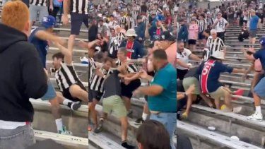 Pelea entre hinchas del PSG y Botafogo durante el Mundial de Clubes