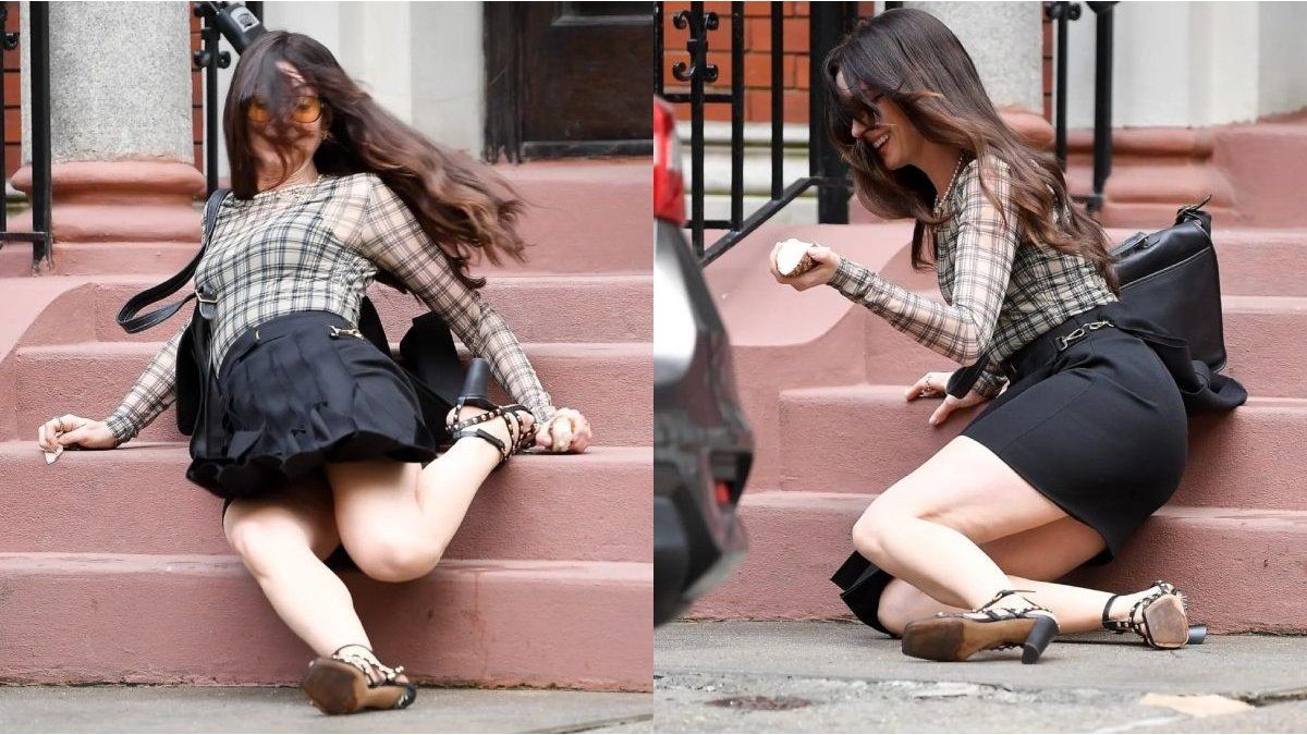 Anne Hathaway protagonizó una terrible caída durante el rodaje de El diablo viste a la moda 2