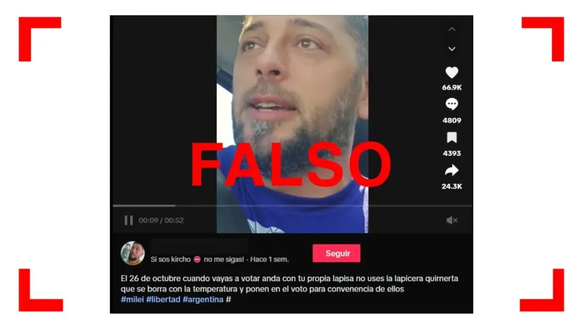 Es falso que entre los materiales para votar con la Boleta Única de Papel en las elecciones 2025 haya lapiceras que se borran con calor