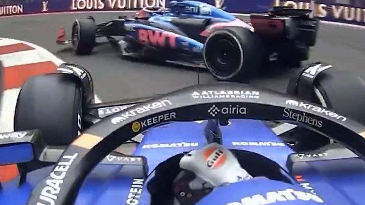 el toque de Alex Albon a Franco Colapinto en el Gran Premio de Bakú en Azerbaiyán y la reacción del piloto argentino