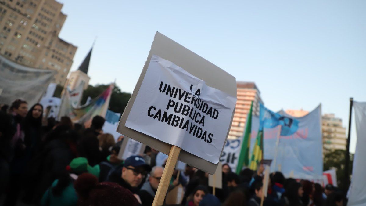 marchan universitarios, jubilados y trabajadores del Hospital Garrahan