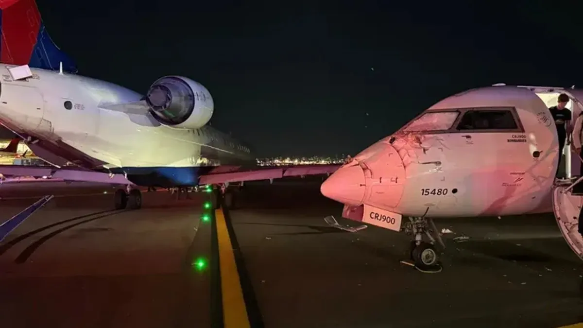 dos aviones chocaron en el aeropuerto LaGuardia