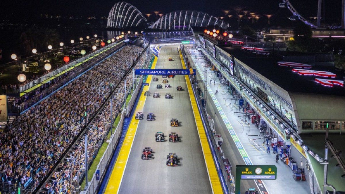 cronograma y horarios de la Fórmula 1 en el circuito callejero de Marina Bay