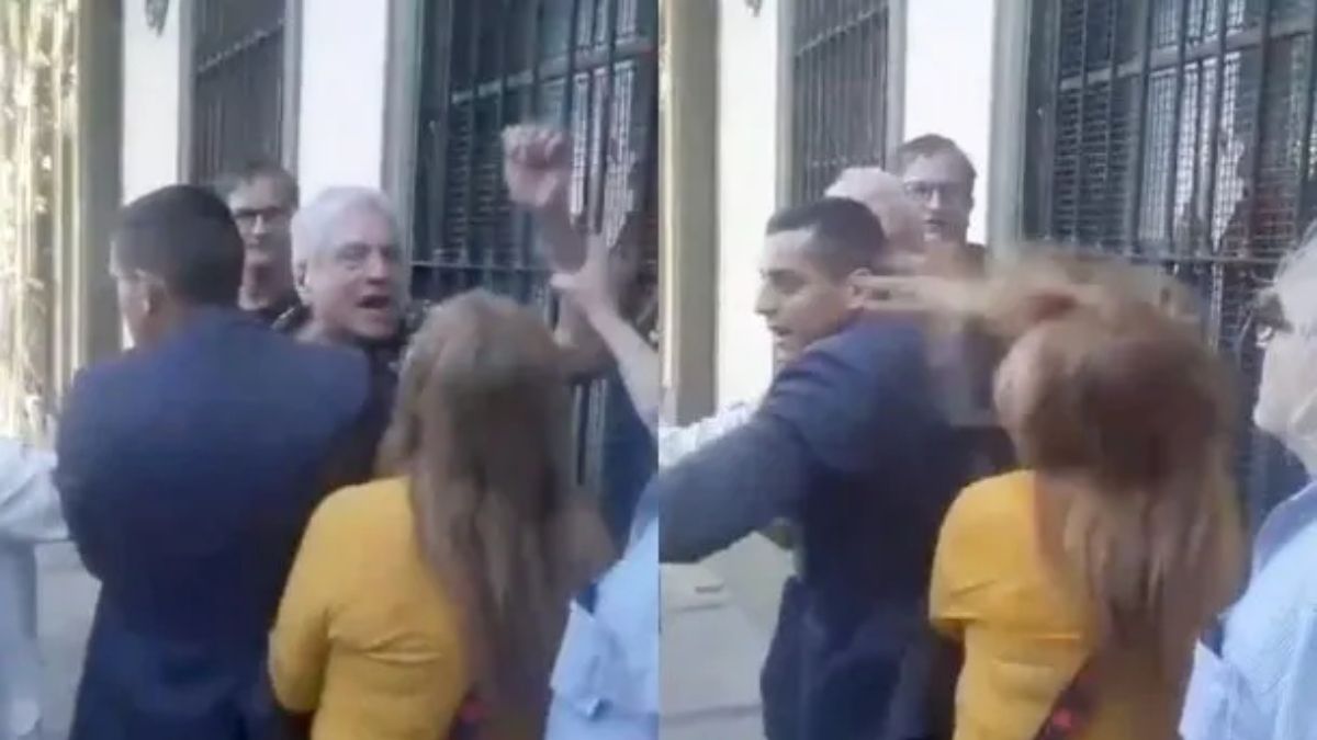 Un militante de La Libertad Avanza golpeó a una mujer durante una actividad de campaña de Diego Santilli