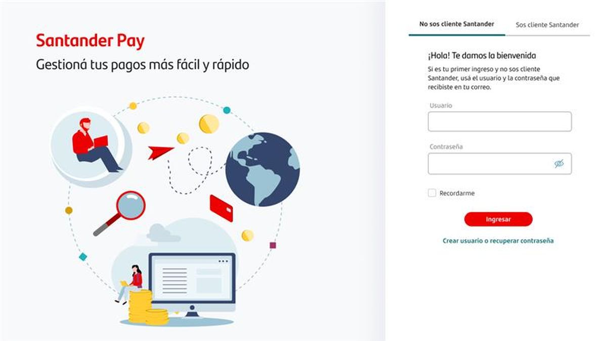 Santander lanzó una nueva plataforma digital para gestionar cobros y pagos