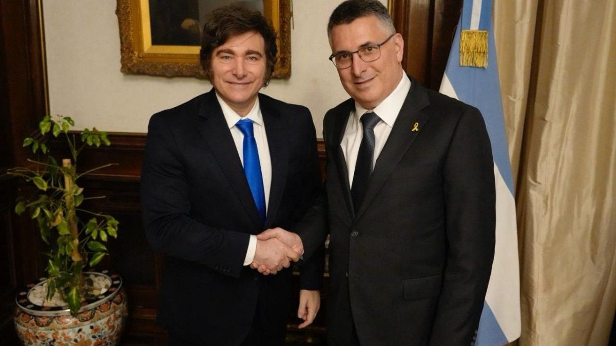 Javier Milei se reunió con el ministro de Relaciones Exteriores de Israel, Gideon Saar