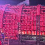 montó una espectacular Torre de Pisa de spaghettis en la Noche de los Museos