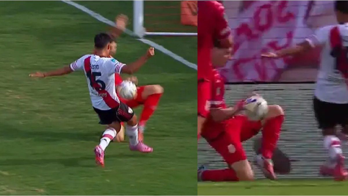 Le pega en la mano, pero...