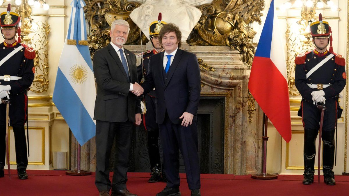 Javier Milei recibió al presidente de República Checa en Casa Rosada