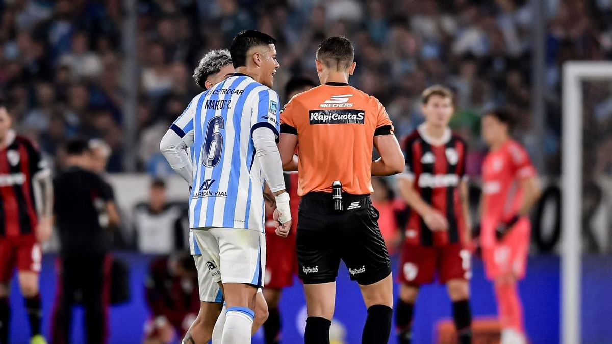 Se reveló la catarata de insultos de Marcos Rojo contra el árbitro Sebastián Zunino en el Racing-River