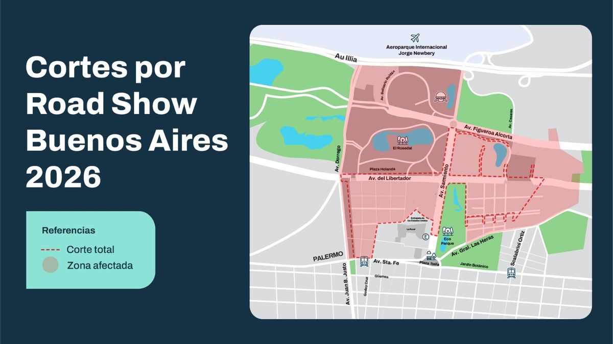 así serán los cortes de tránsito para montar el circuito en Palermo