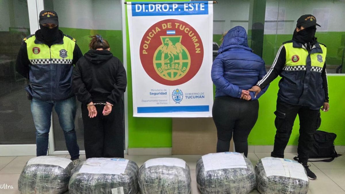 incautaron 48 kilos de marihuana y detuvieron a dos mujeres