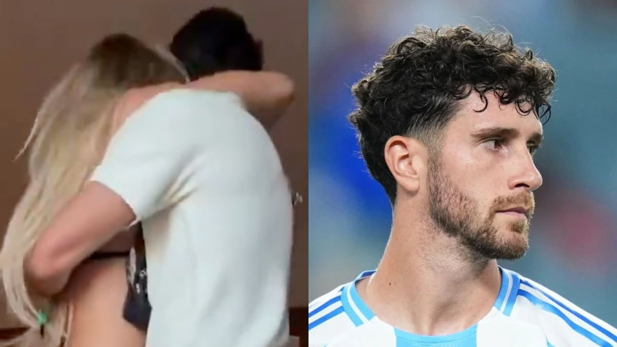 abrazo, emoción y festejo íntimo